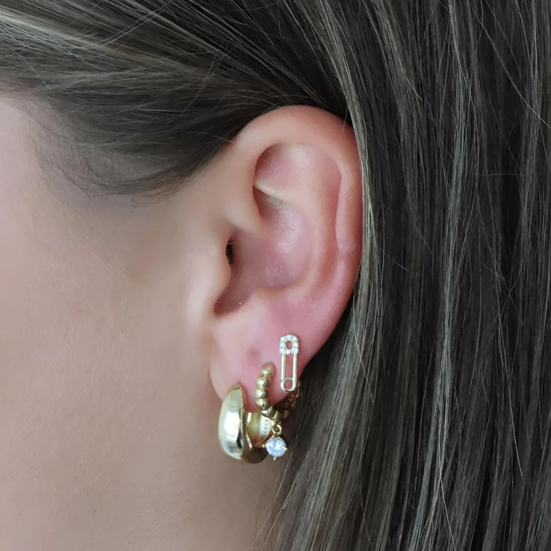 Hoop Earrings Dome Huggie Classic Non Tarnish Jewelry